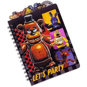 Five Nights at Freddy's: Special Delivery Let's Party 6-Tab Spiral Notebook NEW